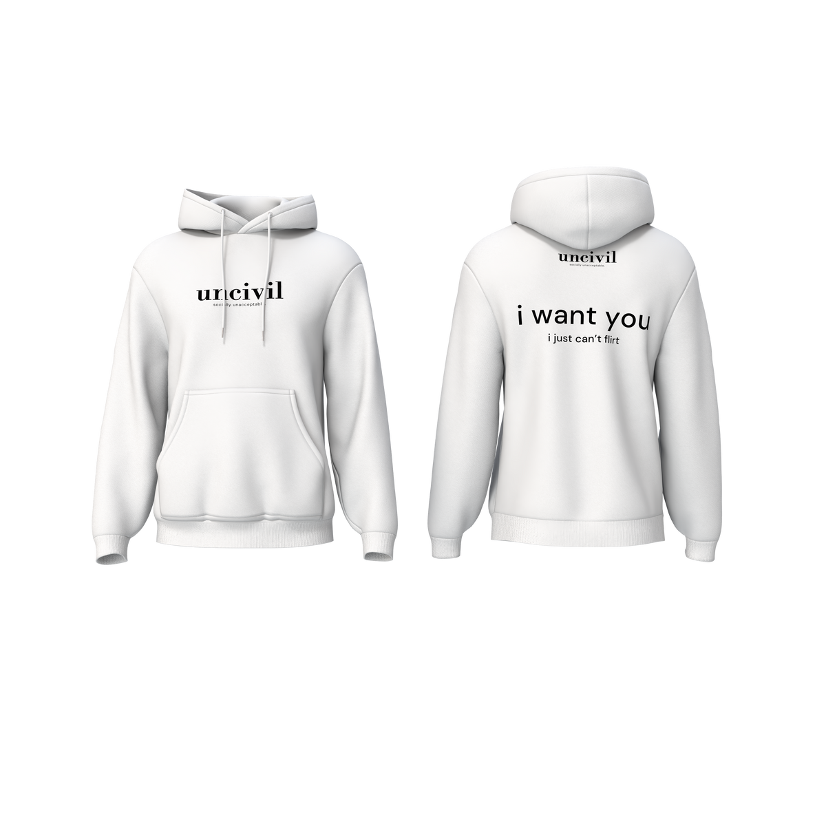 can’t flirt — hoodie