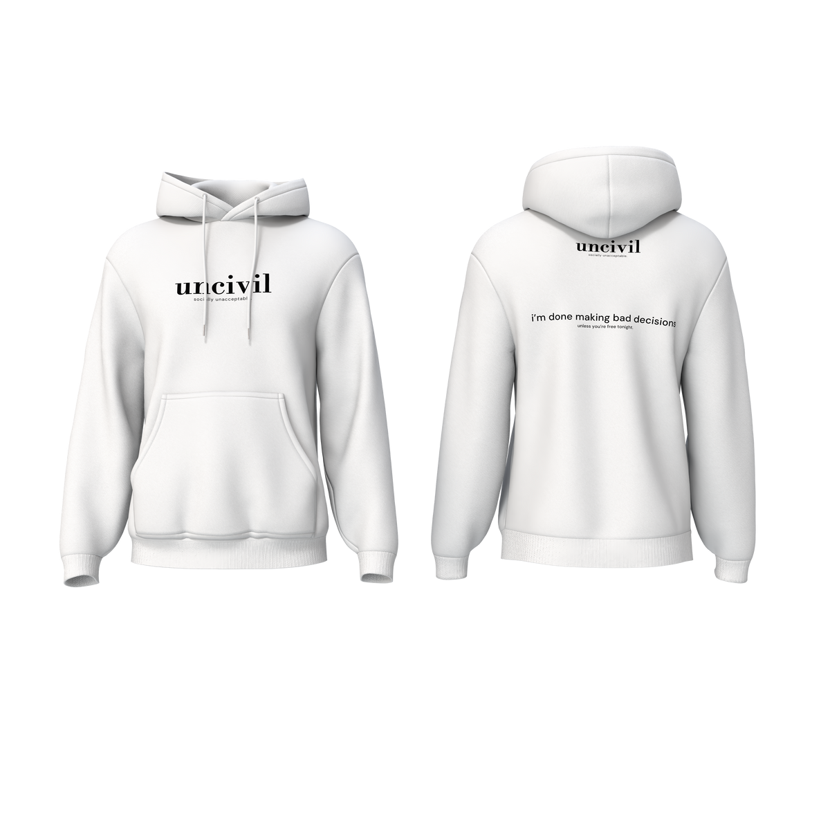 i’m done making bad decisions — hoodie