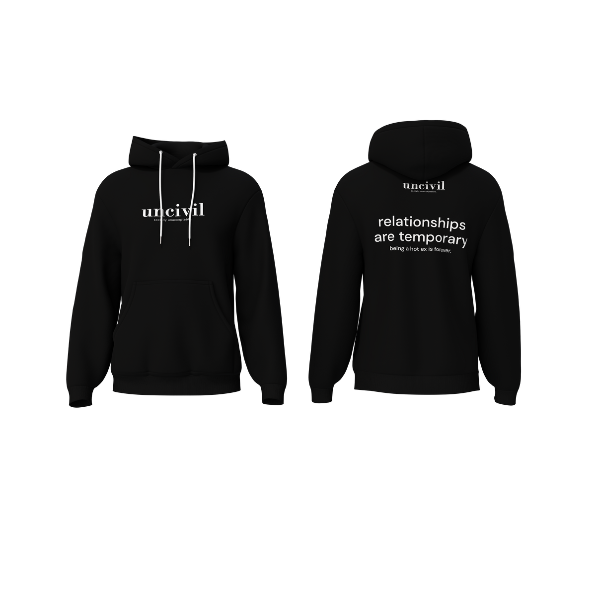 relationships are temporary — hoodie