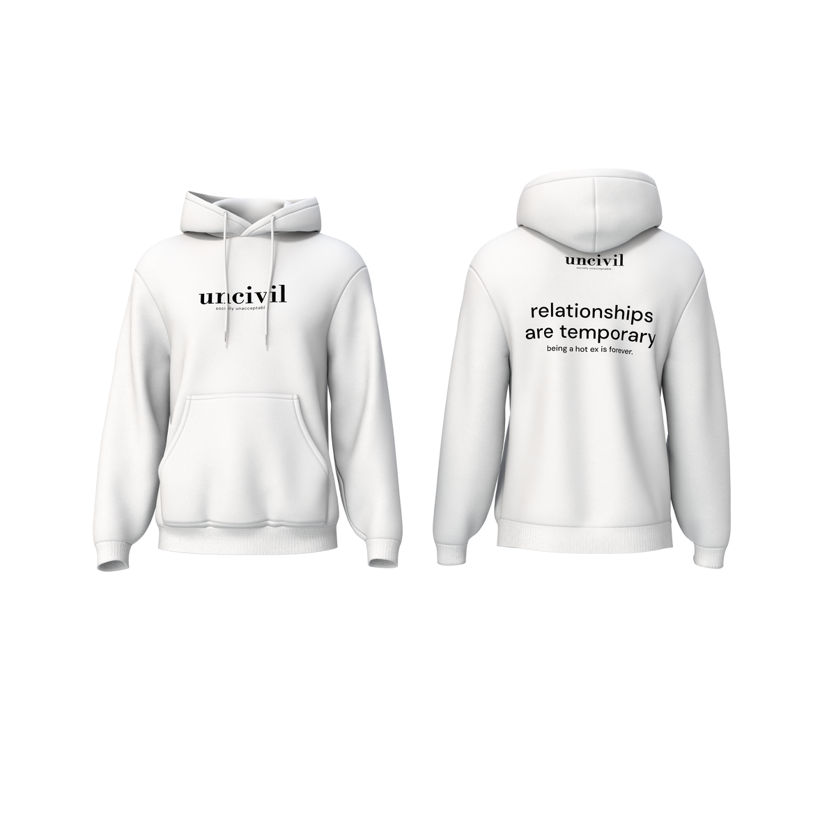 relationships are temporary — hoodie